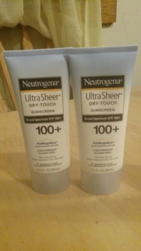 2 Pack, Neutrogena Ultra Sheer Dry Touch Sunscreen SPF 100+, 3 oz each