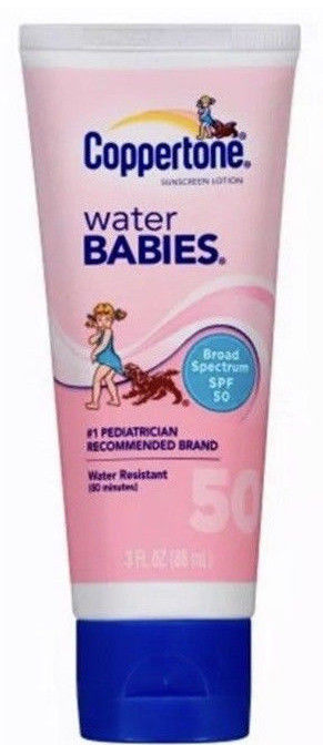 4 Coppertone Water Babies SPF50 Sunscreen Lotion ( Exp 02/2019) Travel Size 3oz