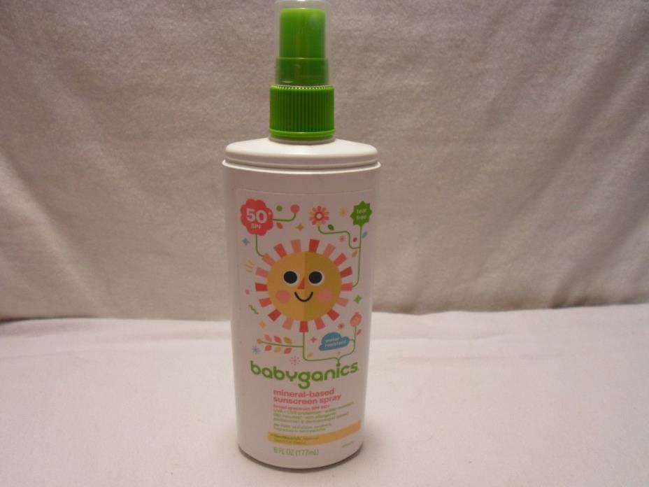 Babyganics Mineral - based Sunscreen Spray 50+ SPF 6 Fluid Ounce  Expires 2020