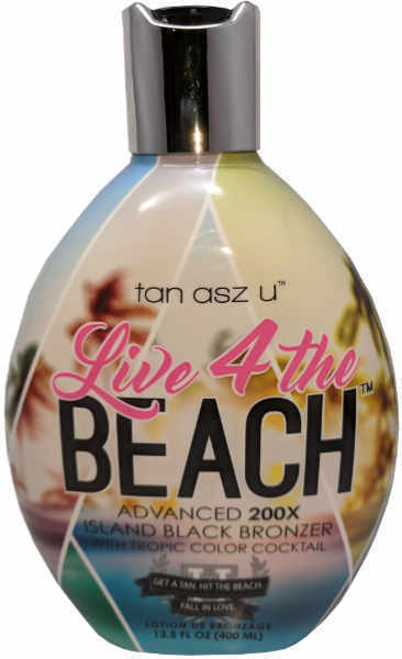 Tan Inc Tan Asz U Live 4 the Beach 200X Island Black Bronzer Tanning Lotion New