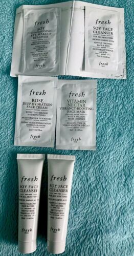 FRESH LOT ? Soy Face Cleanser 20 ml x 2 / Vitamin Nectar Face Mask Sample + more
