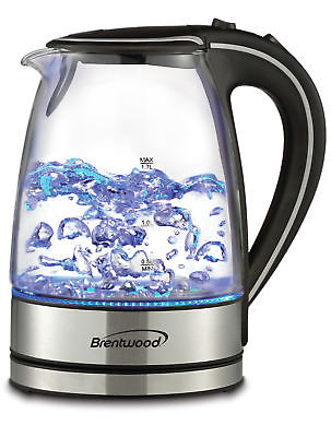 Brentwood Appliances 1.8 Qt. Cordless Base Electric Tea Kettle Black
