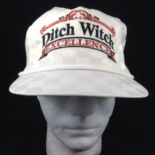 VTG Ditch Witch Excellence Hat Black Trucker SnapBack Cap Snap Back Made in USA
