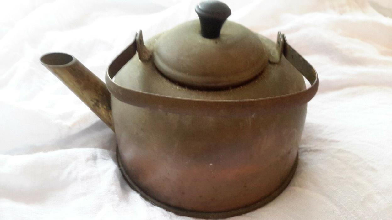 Antique Copper Teapot Tea Kettle