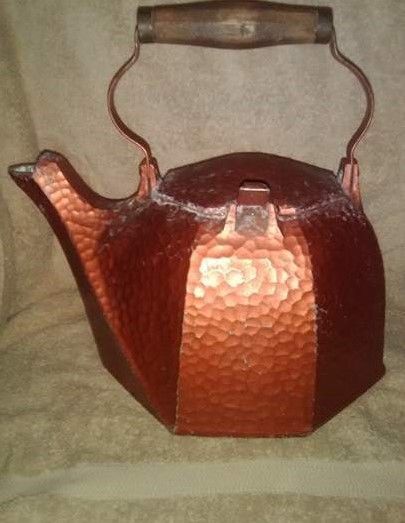 5 Quart 2127 Wagner Ware Hammered Aluminum Tea Kettle Circa 1940s