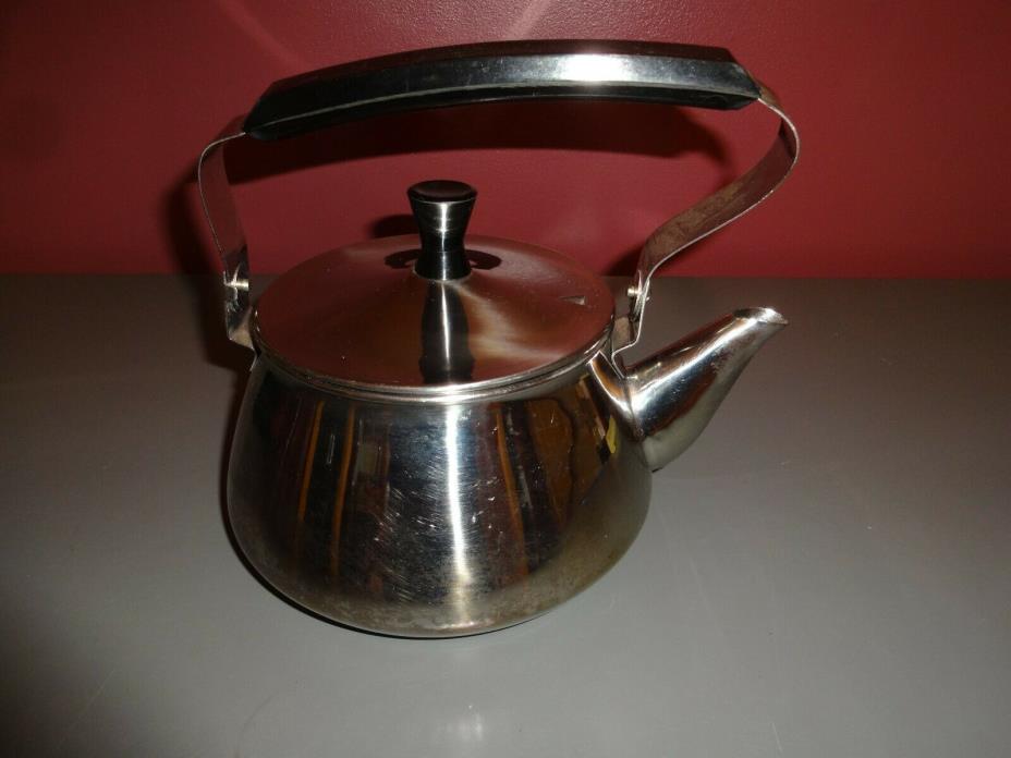 Vintage 18/8 Stainless Steel Lidded Tea/Coffee Pot, 8 Cup, Made in Korea