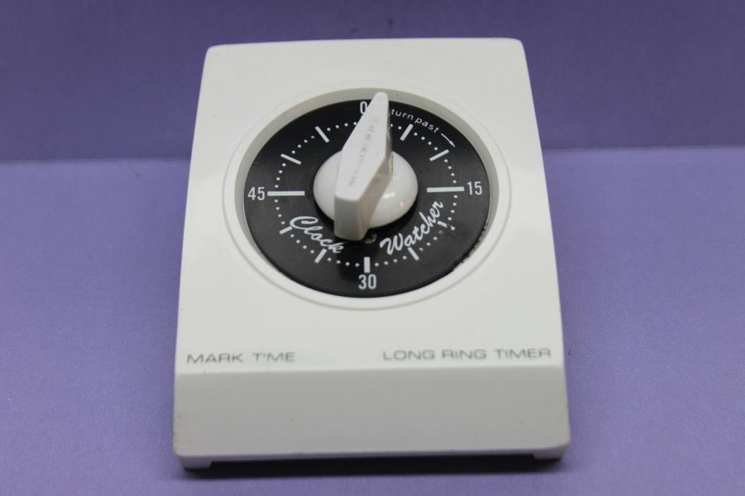 Vintage Rhodes Mark Time Clock Watcher 60 Minute Timer - Black & White - Retro