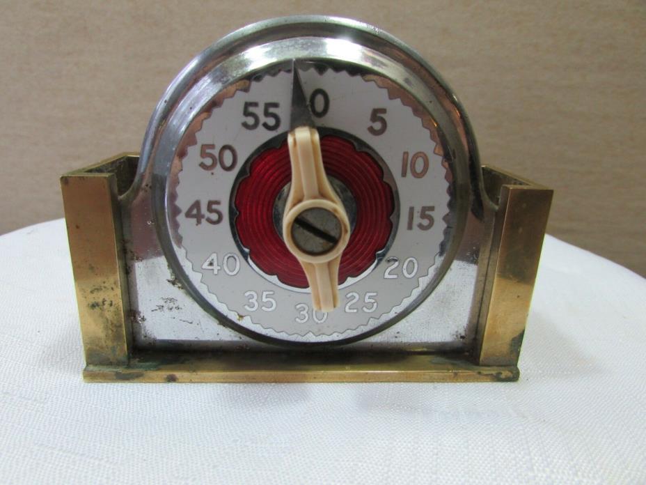 Vintage steel Egg Timer with Brass base unique