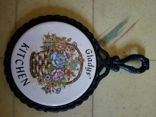 Vintage Glady's Hot Plate Cast Iron Kitchen Wall Hanging