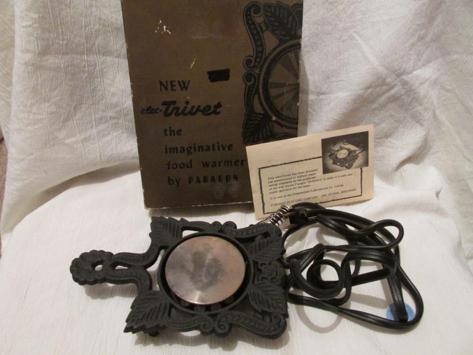 Vintage Cast Iron Elec-Trivet by Paragon - Electric Cast Iron Trivet