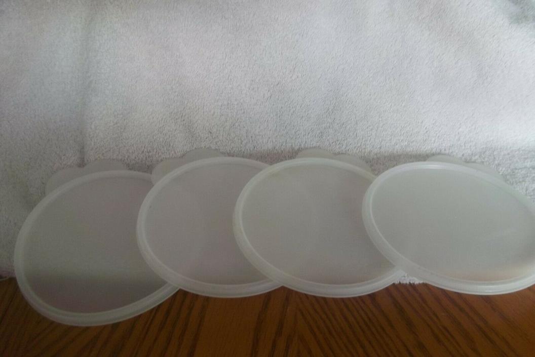 4 Tupperware Butterfly Replacement Lids #2541-A for Cereal Bowls 6