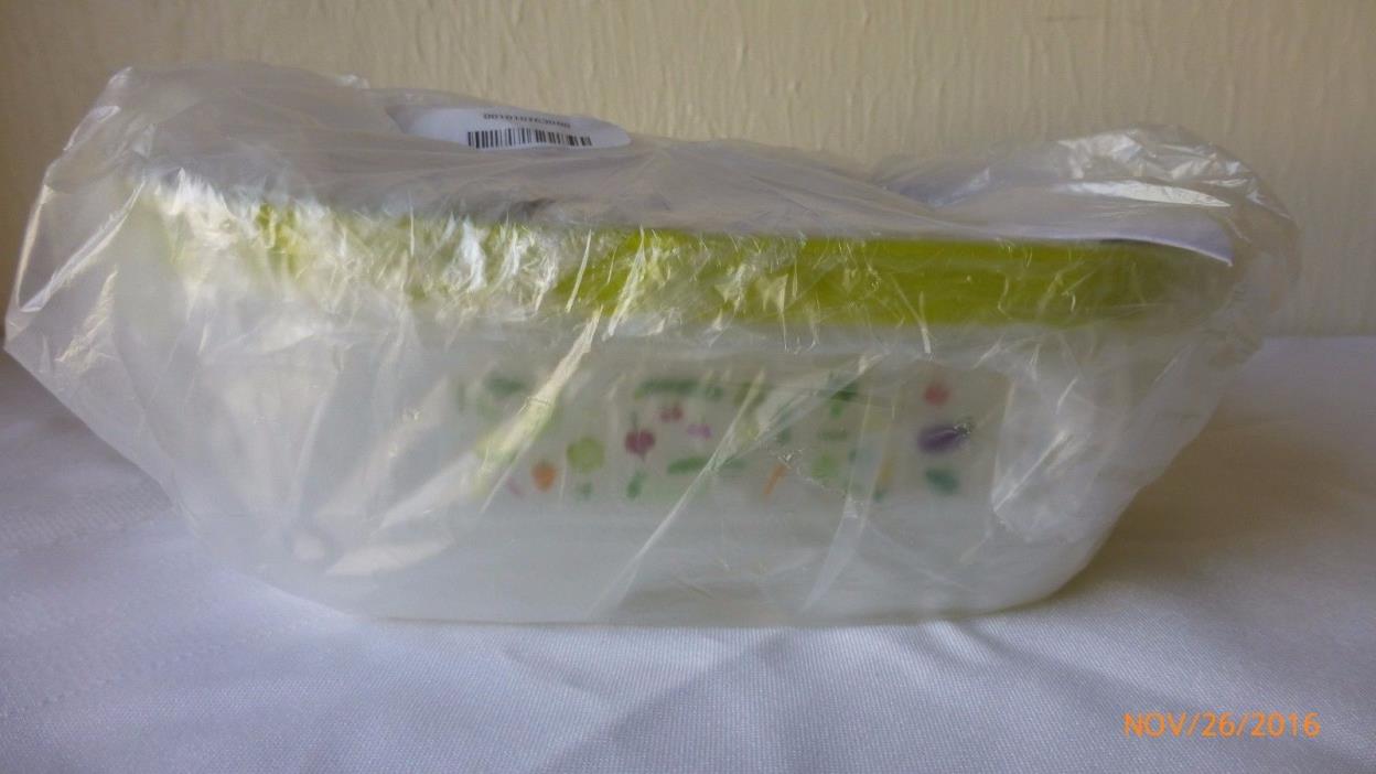 New Tupperware Fridge Smart Container with Fresh Chart Pattern .8 L Yellow Seal