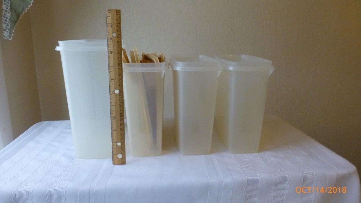 Vintage Tupperware Cereal Keepers Cupboard Organizer Set of 4