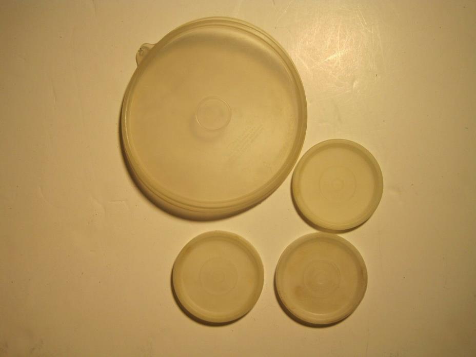 Lot of 4 Tupperware Clear lids 297 and 227