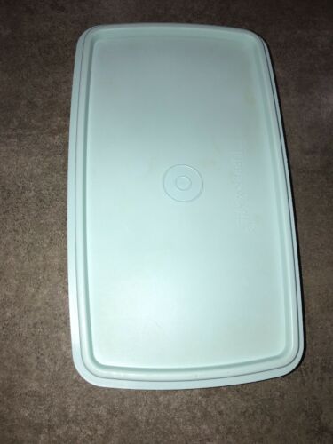Tupperware Deli Keeper Sheer Base Mint Green Lid 9x5 Cold Cuts Meat Cheese