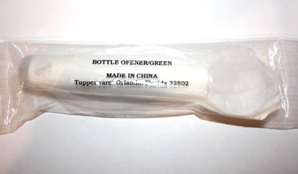 Tupperware Bottle Opener Hunter Green & White Kitchen Tool New In Packaging