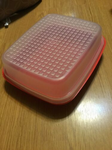 Vintage Tupperware Large Season Serve Marinade Container 1294 Paprika with Lid