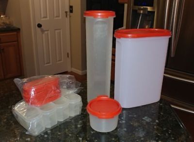 Tupperware lot. 4 NOS 1843, 1844. Pre-owned 1661/1662/1607, 1912/1605, 1614/1616