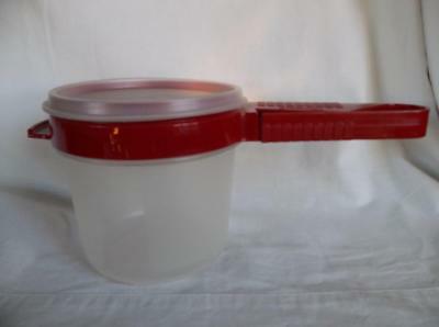 3 pc Tupperware Flour Sugar Hand Sifter 1493 Seal Cranberry Red  SIFT-IT EUC
