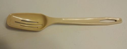 Vintage King Kraft Off-White Almond Nylon Plastic Slotted Spoon 11 inches #2