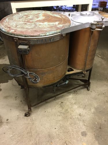 Antique Easy Washing Machine Copper And Stainless w/Spinner Awesome Still Works