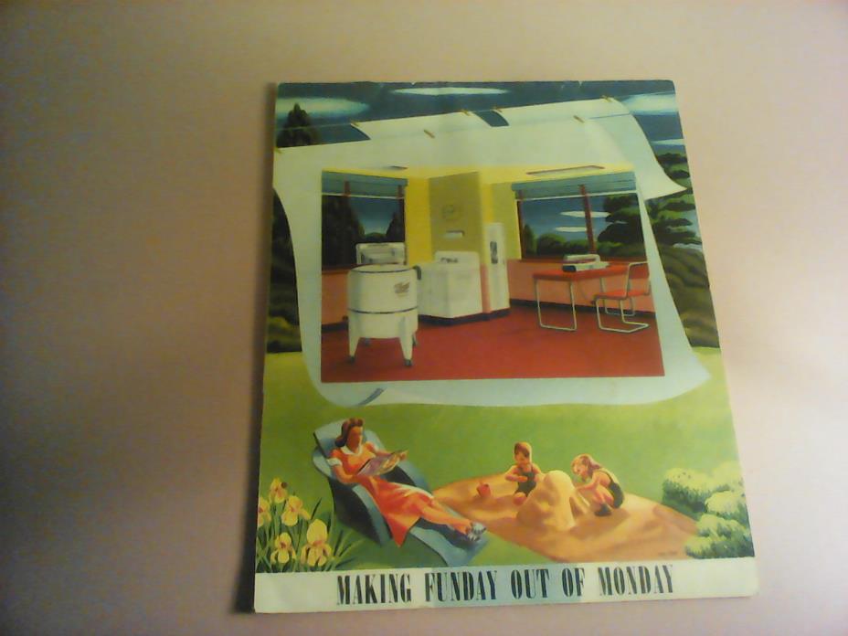 Vintage washing machine instructions from Thor Home Laundry Equipment 1941