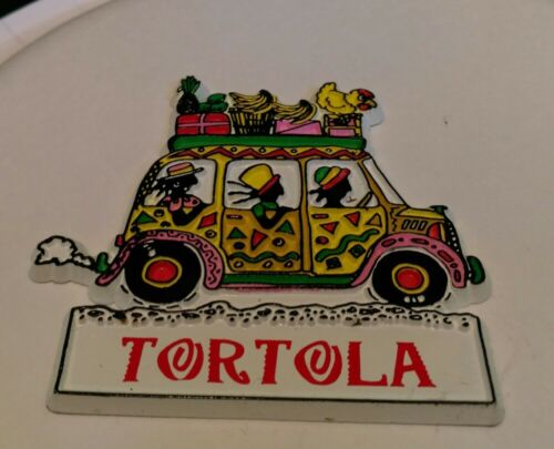 Vintage magnet St Thomas Virgin Islands Tortola African American Native Bus Cute