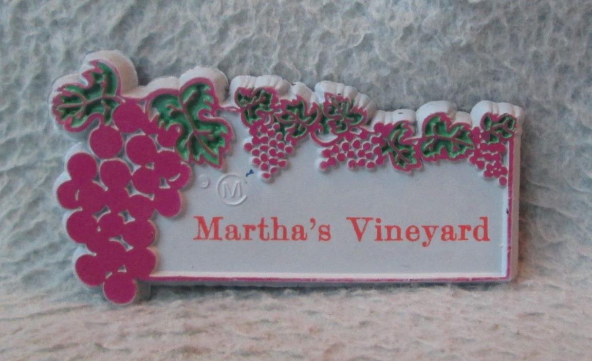 Vintage Martha's Vineyard Massachusetts Rubber Magnet Souvenir Refrigerator