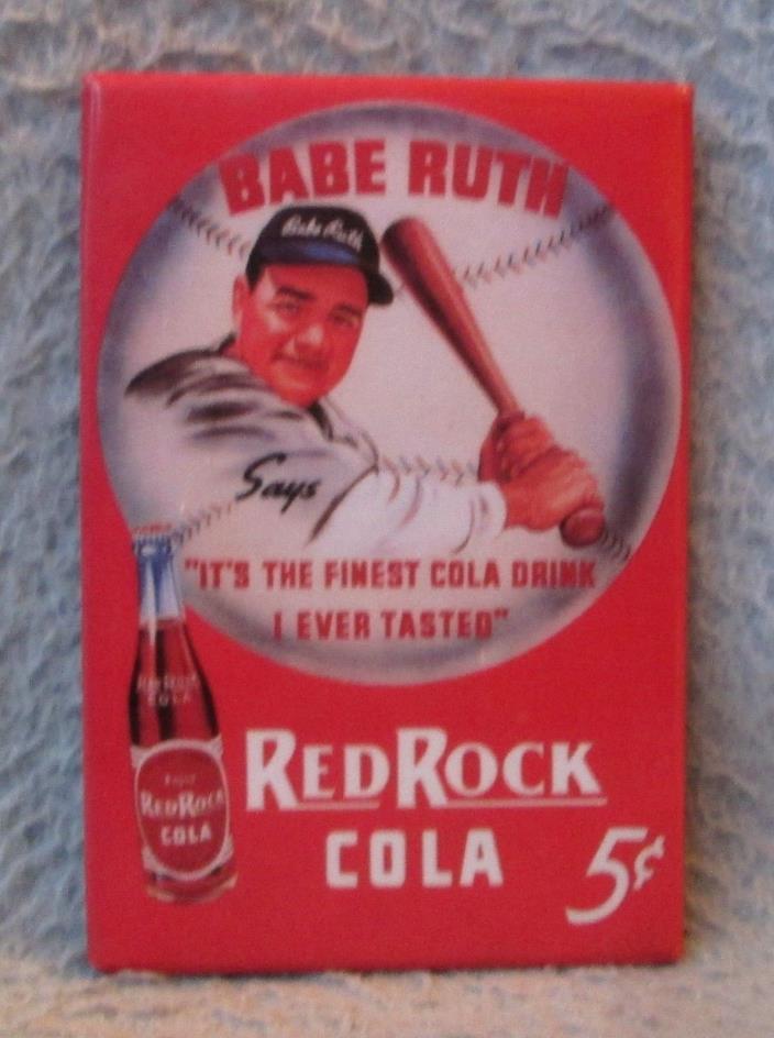 Babe Ruth Red Rock Cola Magnet Souvenir Travel Refrigerator