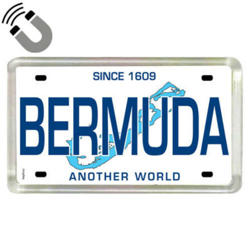 Bermuda Caribbean License Plate Acrylic Small Fridge Souvenir Magnet 2