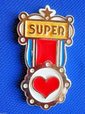 HALLMARK 1981 FRIDGE MAGNET Super Metal w Heart BRIGHT SPOTS Refrigerator -VGC