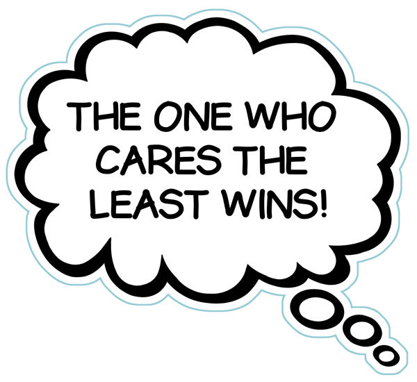 The One Who Cares The Least Wins Brain Fart Quote Car Magnet