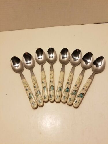 Set Of 8 International Heartland Teaspoons