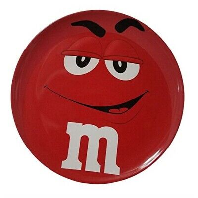 M&M'S RED CHARACTER BIG FACE MELAMINE DINNER PLATE.