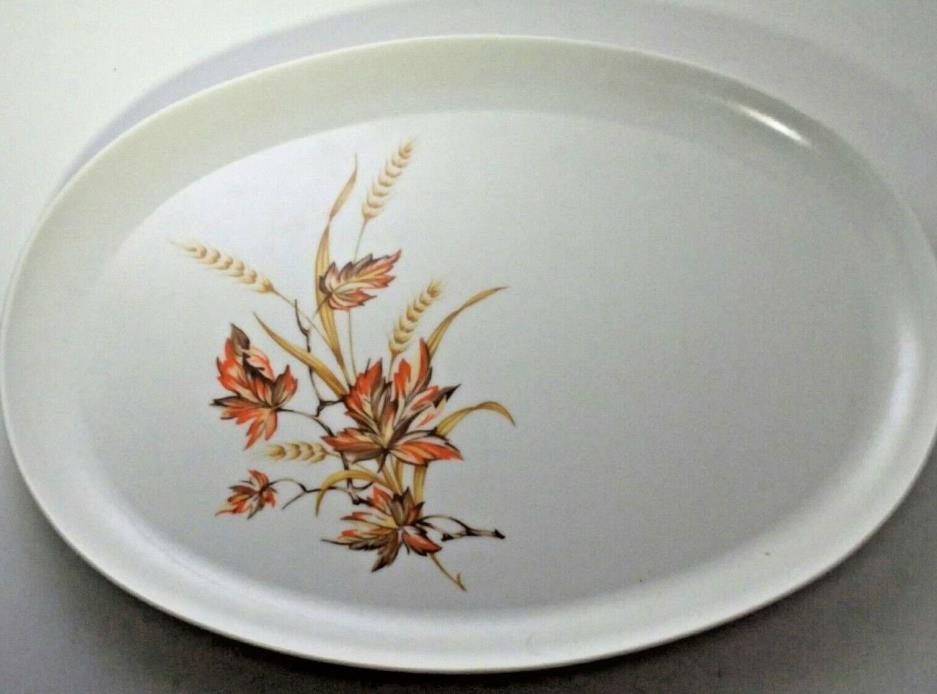 Vintage Melmac/ Emdeko Autumn Floral Platter Server Oval