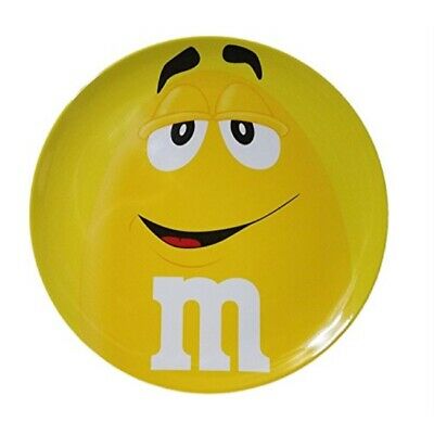 M&M'S YELLOW CHARACTER BIG FACE MELAMINE DINNER PLATE.