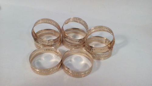 Eight brass napkin rings home decor tablesetting vintage collectible home and ga