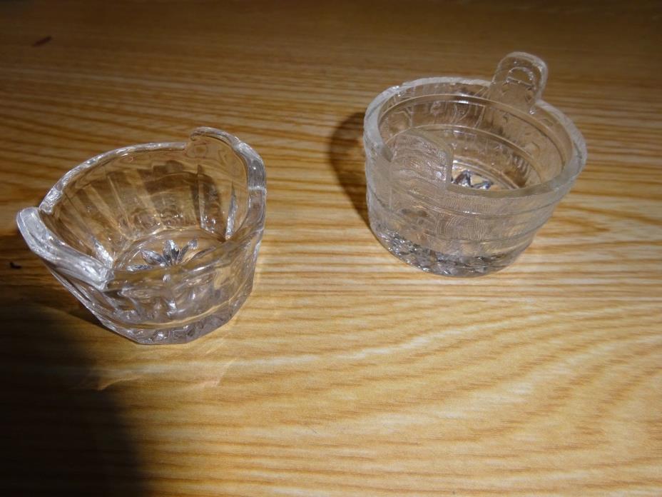 Lot of 2 vintage salt cellars, buckets,  1