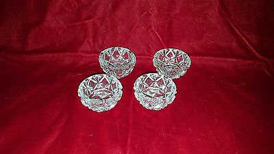 Set of four diamond point by colony salt dishes  #  2619