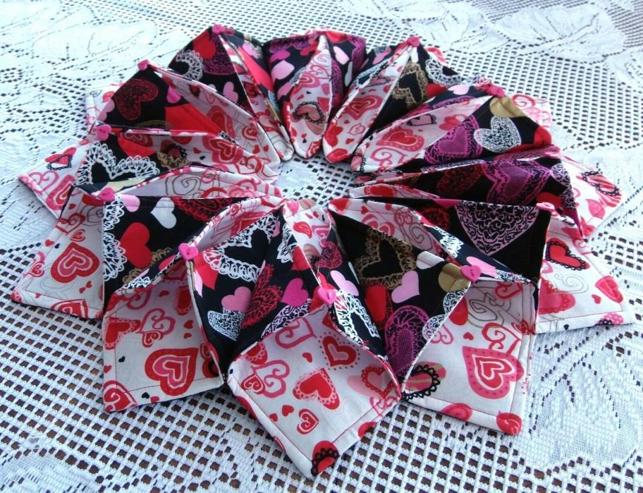 * Valentines Day Handmade Table Centrepiece Quilt 19