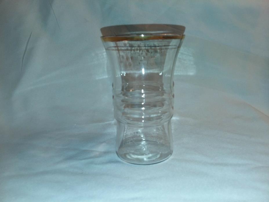 Vintage gold accent water  glass  #  3420