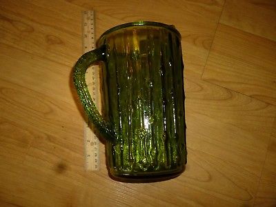 Vintage Green Glass Water Juice Pitcher