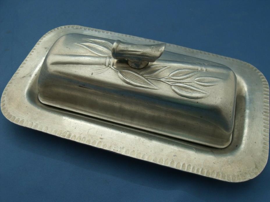 Vintage Everlast Forged Aluminum Butter Dish with aluminum underplate