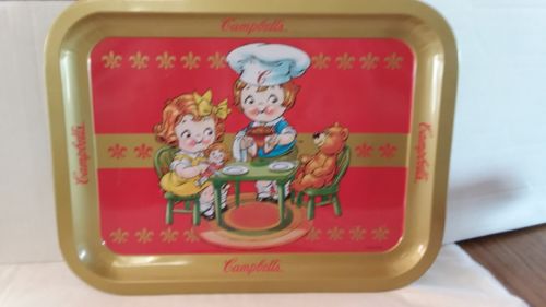 Campbell's Advertising Tin Tray with Bear EUC 14