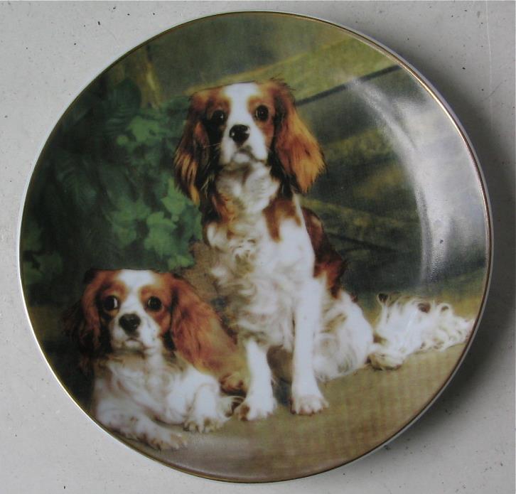 CAVALIER KING CHARLES SPANIEL COLLECTORS PLATE PUPPY HOUSE