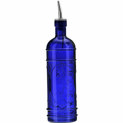 Ebern Designs Olive Branch Recycled Glass Cruet Cobalt Blue