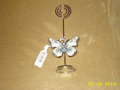 PIER 1 IMPORTS BUTTERFLY PHOTO OR PLACECARD HOLDER FOR TABLE SETTINGS