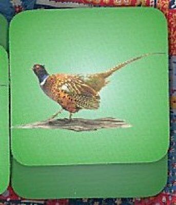 PHEASANT Rubber Backed Coasters #0856