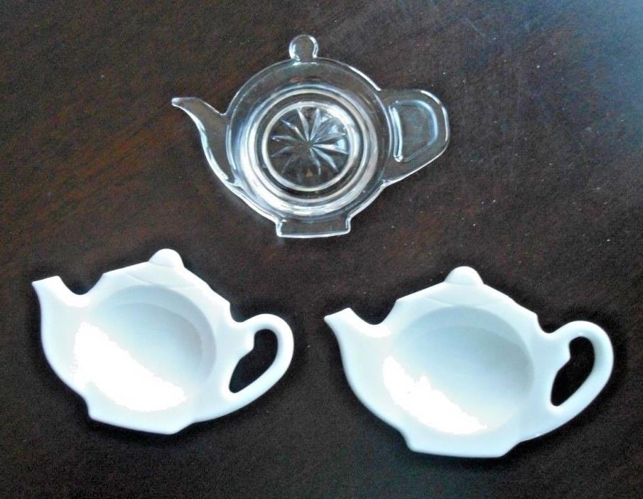 Set of 3 Teapot Tea Bag Holders