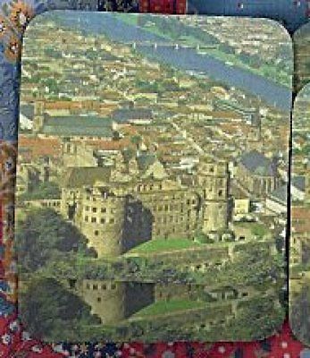 HEIDELBERG GERMANY Rubber Backed Coasters #0851